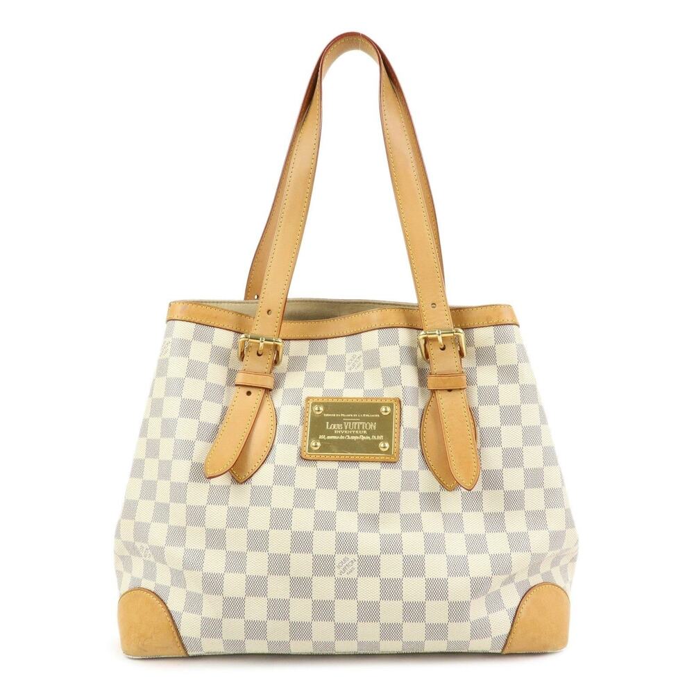 Louis Vuitton Damier Azur Hampstead MM Shoulder Bag White